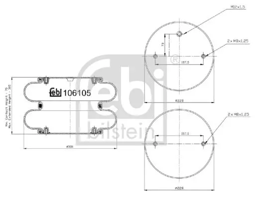 Подушка амортизуюча FEBI BILSTEIN 106105 (фото 1)