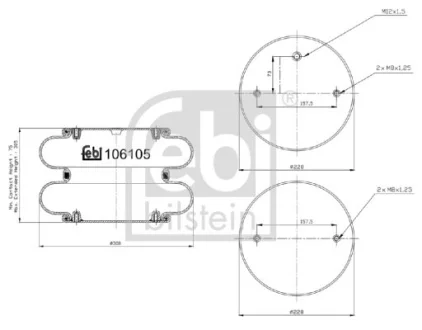Подушка амортизуюча FEBI BILSTEIN 106105