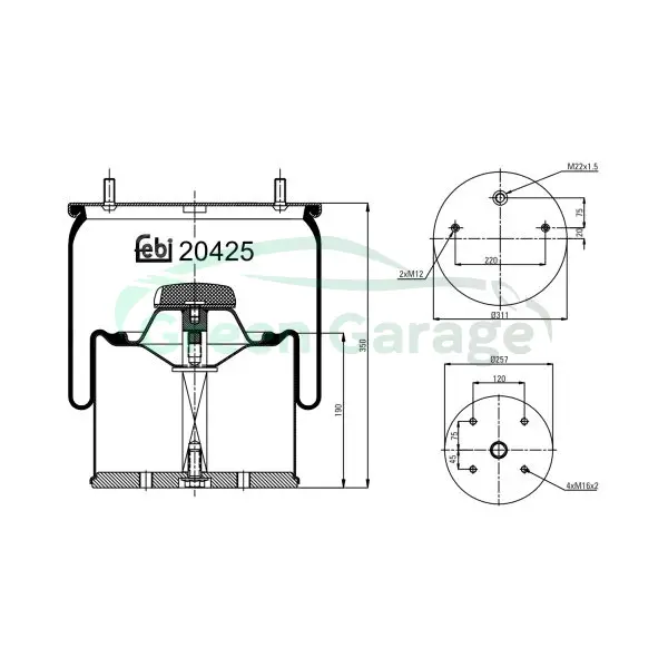 Подушка амортизуюча FEBI BILSTEIN 20425 (фото 1)