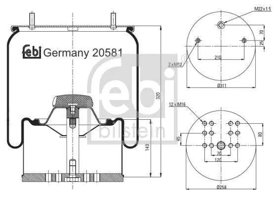 Подушка амортизуюча FEBI BILSTEIN 20581 (фото 1)