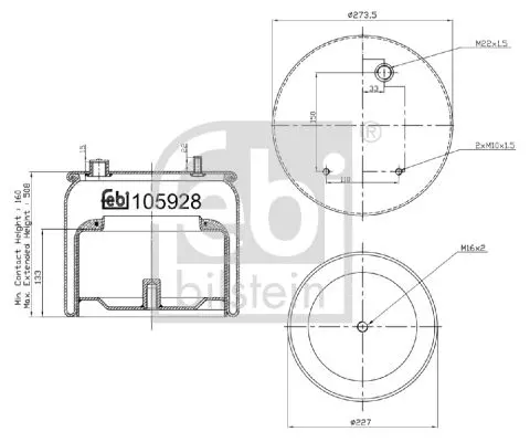 Подушка амортизуюча FEBI BILSTEIN 105928 (фото 1)