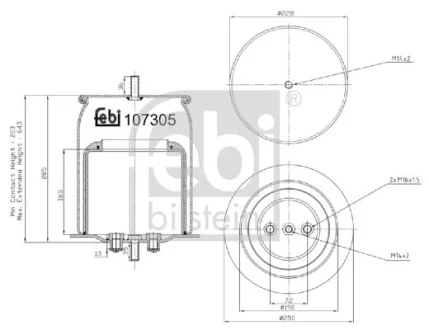 Подушка амортизуюча FEBI BILSTEIN 107305