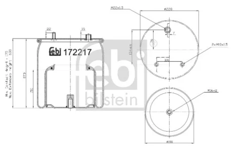 Подушка амортизуюча FEBI BILSTEIN 172217