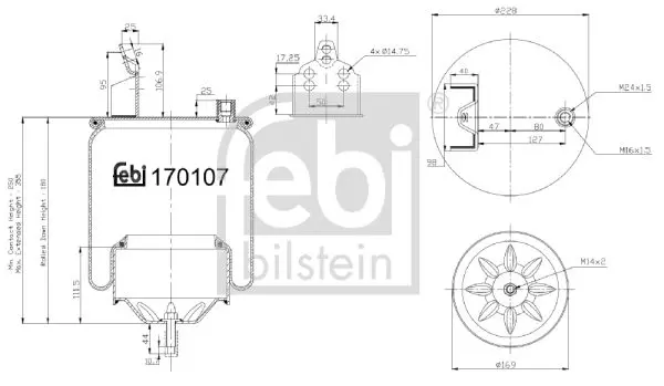 Подушка амортизуюча FEBI BILSTEIN 170107 (фото 1)