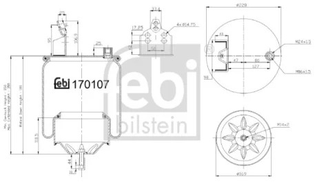 Подушка амортизуюча FEBI BILSTEIN 170107