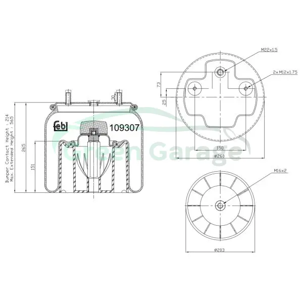 Подушка амортизуюча FEBI BILSTEIN 109307 (фото 1)