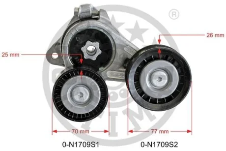 Натягувач ременя OPTIMAL 0N1709
