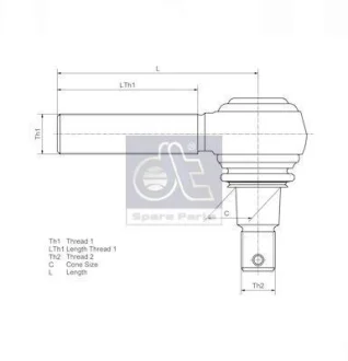 Наконечник рульової тяги DT 6.53110