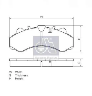 КМП гальмівних колодок DT 5.92122