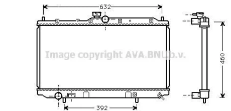 AVA MITSUBISHI Радіатор сист. охолодження двиг. CARISMA 1,6/1,8 AVA COOLING MT2142
