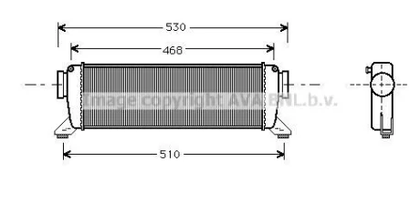 AVA DB Інтеркулер W168, Vaneo 1.6/1.9 01- AVA COOLING MSA4261