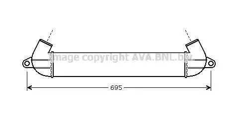 AVA FIAT Інтеркулер Doblo 1.3/1.9JTD 01- AVA COOLING FT4271 (фото 1)