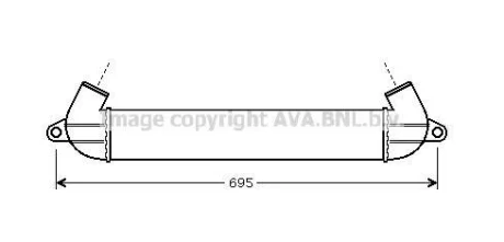 AVA FIAT Інтеркулер Doblo 1.3/1.9JTD 01- AVA COOLING FT4271