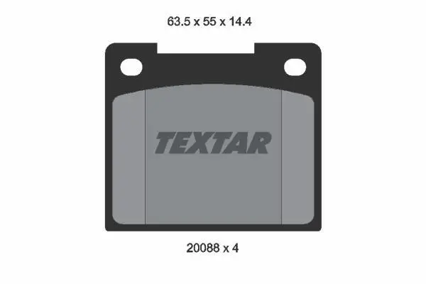 Комплект гальмівних колодок TEXTAR 2008802 (фото 1)
