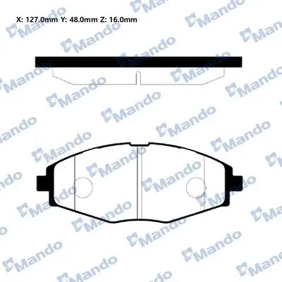 Колодки гальм. диск. DAEWOO LANOS 1.5 передн. (вир-во Mando) MANDO RMPD06NS (фото 1)