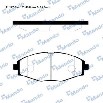 Колодки гальм. диск. DAEWOO LANOS 1.5 передн. (вир-во Mando) MANDO RMPD06NS
