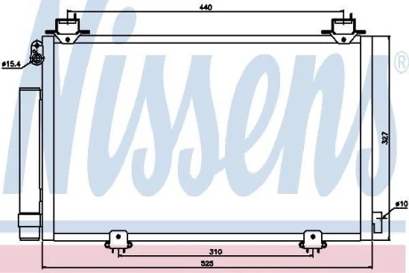 Радiатор кондицiонера NISSENS 94590
