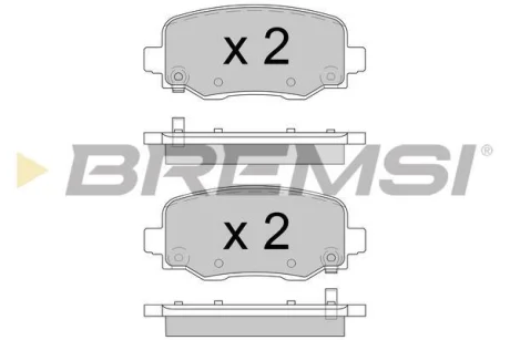Гальмівні колодки зад. Fiat 500X/Jeep Renegade 14- (TRW) BREMSI BP3604
