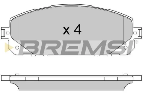 Колодки гальмівні перед. Jeep Cherokee 2.0-3.2 13- BREMSI BP3605