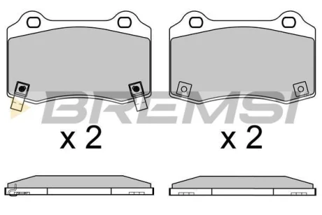 Гальмівні колодки задн. Tesla Model S/X 12- (Brembo) BREMSI BP3649