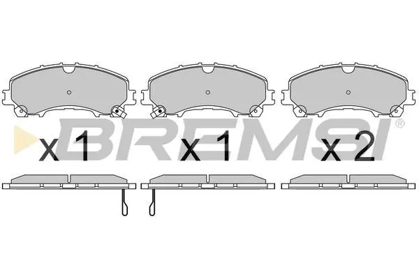 Гальмівні колодки пер. QX50/Q70/Q60/Navara/Qashqai/Murano/Pathfinder BREMSI BP3638 (фото 1)