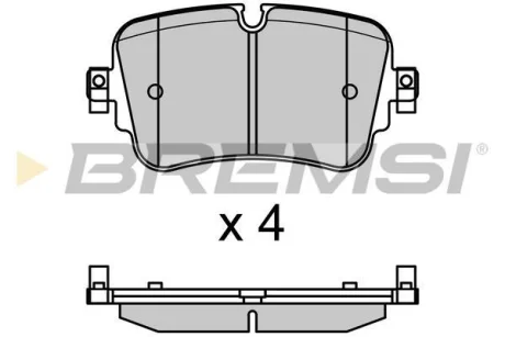 Гальмівні колодки зад. Audi A6/A7/A8/Q7/Q8/VW Touareg 18- BREMSI BP3686