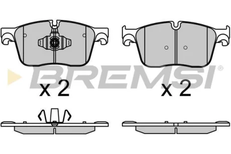 Гальмівні колодки пер. RR Velar/Evoque 17- (ATE-TEVES) BREMSI BP3697