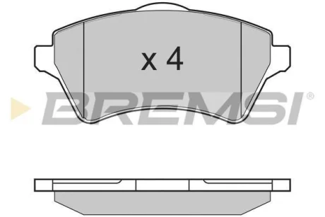 Гальмівні колодки пер. LAND ROVER Freelander 98-06 (LUCAS) BREMSI BP2960