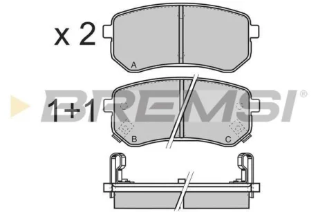 Гальмівні колодки зад. Hyundai i10/Kia Picanto 04-13 (mando) BREMSI BP3212
