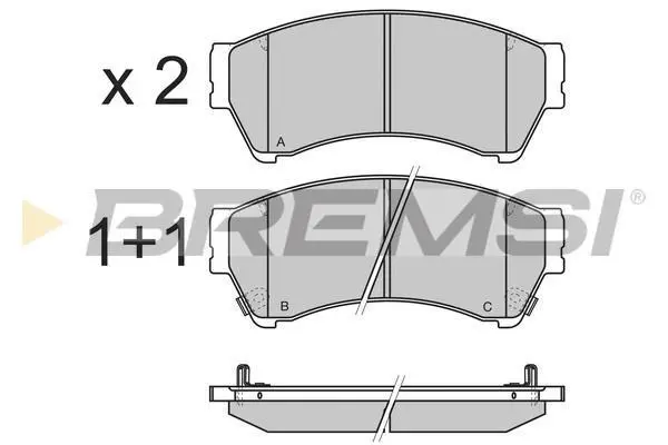 Гальмівні колодки пер. Mazda 6 02-13 (akebono) BREMSI BP3343 (фото 1)