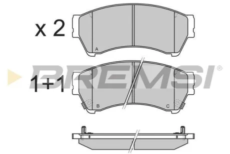 Гальмівні колодки пер. Mazda 6 02-13 (akebono) BREMSI BP3343