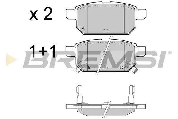 Гальмівні колодки зад. Baleno 16-/Swift 10-/Vitara 15- BREMSI BP3467 (фото 1)