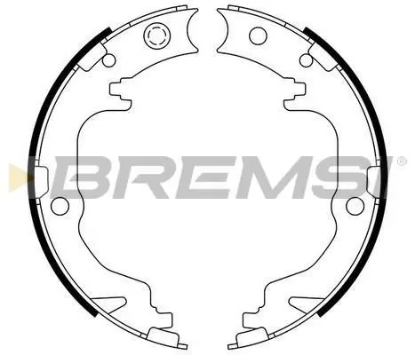 Колодки ручного гальма (170x32) Mitsubishi ASX/Lancer 08-/Outlander 06- BREMSI GF4886 (фото 1)