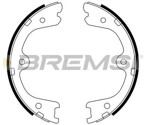 Колодки ручного гальма Nissan Navara/Pathfinder 04- (AKEBONO) BREMSI GF0873 (фото 1)