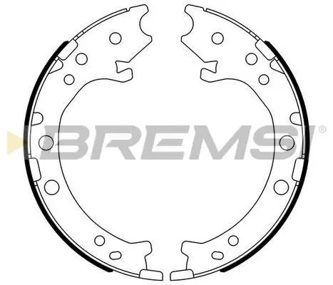Колодки ручного гальма Honda CR-V 06-18 (200x35) (BOSCH) BREMSI GF0715 (фото 1)