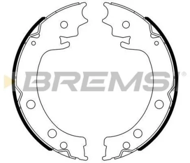 Колодки ручного гальма Grand Vitara 05-15 (200x37.2) (AKEBONO) BREMSI GF0908
