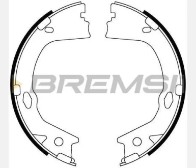 Колодки ручного гальма KIA Optima 10-19 (167x27) (MANDO) BREMSI GF0899