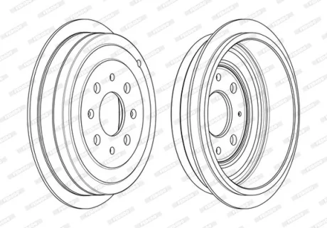Гальмівний барабан задн FIAT GRANDE PUNTO, PUNTO, PUNTO EVO OPEL ADAM, CORSA D 0.9LPG-1.4LPG 10.05- FERODO FDR329809