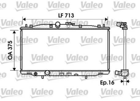 HONDA Радіатор системи охолодження двигуна ACCORD VII 2.0 03- VALEO 734703