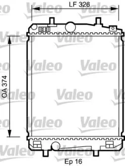 TOYOTA радіатор охолодження Aygo,Citroen C1,Peugeot 1.4HDI 05- VALEO 735070
