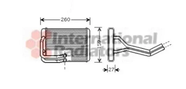 Радіатор обігрівача HYUNDAI MATRIX ALL LHD MT/AT 01- Van Wezel 82006122 (фото 1)