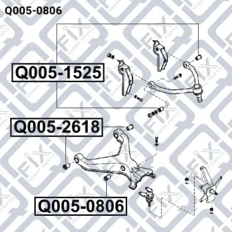 Сайлентблок переднього нижнього важеля Q-fix Q0050806