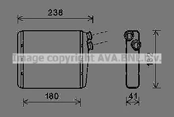 AVA LAND ROVER Радіатор опалення Discovery Sport, Freelander II, Range Rover Evoque 10-, Volvo S60/80, XC70 AVA COOLING VOA6163